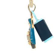 14k solid gold Virgin Mary a pendant